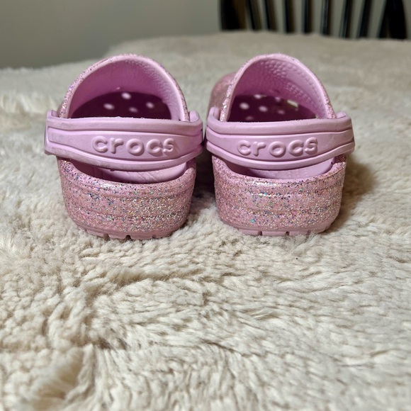 CROCS Toddler Glitter Sandals - Pink Sparkle Size 7 - Picture 5 of 7